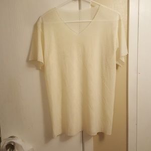 Asos White short sleeve mesh shirt